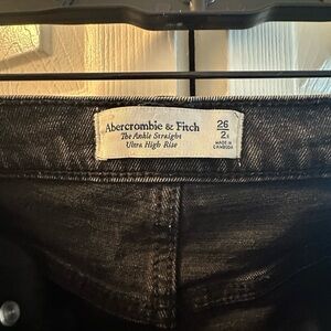 Abercrombie & Fitch Black Ankle Straight Jeans